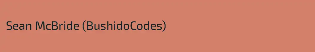 Sean McBride (BushidoCodes)
